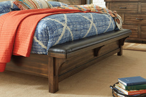 Lakeleigh King Panel Bed with Upholstered Bench