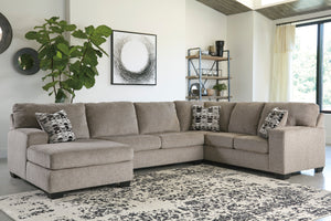 Ballinasloe 3-Piece Sectional with Left Arm Chaise Platinum