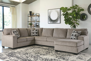 Ballinasloe 3-Piece Sectional with Right Arm Chaise Platinum