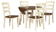 Load image into Gallery viewer, Woodanville Dining Drop Leaf Table &amp; Woodanville Dining Chairs 5pc