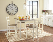 Load image into Gallery viewer, Woodanville Counter Height Dining Table and Bar Stools (Set of 5)