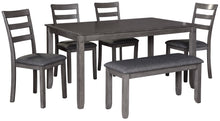 Load image into Gallery viewer, Bridson Dining Table and Chairs with Bench (Set of 6)