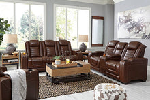 Load image into Gallery viewer, BACKTRACK RECLINING SOFA WITH ADJUSTABLE HEADREST CHOCLATE