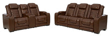 Load image into Gallery viewer, BACKTRACK RECLINING SOFA WITH ADJUSTABLE HEADREST CHOCLATE