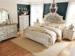 Realyn California King Upholstered Panel Bed