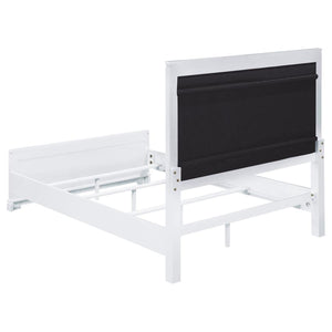 Eleanor Upholstered Tufted Bed White Queen Size