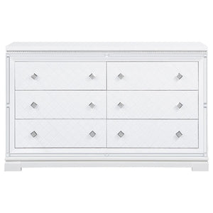 Eleanor Rectangular 6-drawer Dresser White