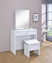 Load image into Gallery viewer, 2-piece Vanity Set with Lift-Top Stool White