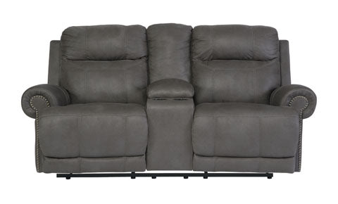 Austere Reclining Loveseat with Console