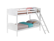 Load image into Gallery viewer, Littleton Twin/Twin Bunk Bed with Ladder White