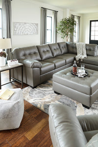 Donlen 2-Piece Sectional with Chaise Gray