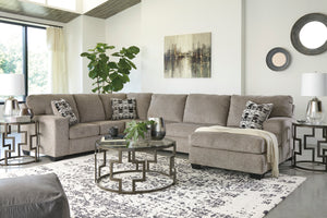 Ballinasloe 3-Piece Sectional with Right Arm Chaise Platinum