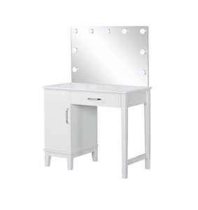 Vanity Set with LED Lights White and Dark Grey