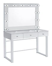 Load image into Gallery viewer, 3-drawer Vanity with Lighting Chrome and White