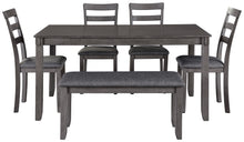 Load image into Gallery viewer, Bridson Dining Table and Chairs with Bench (Set of 6)