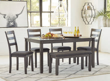 Load image into Gallery viewer, Bridson Dining Table and Chairs with Bench (Set of 6)