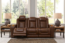 Load image into Gallery viewer, BACKTRACK RECLINING SOFA WITH ADJUSTABLE HEADREST CHOCLATE