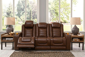 BACKTRACK RECLINING SOFA WITH ADJUSTABLE HEADREST CHOCLATE