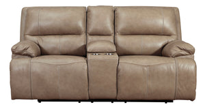 Ricmen Power Reclining Loveseat with Console PUTTY