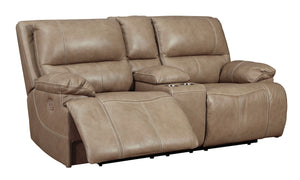 Ricmen Power Reclining Loveseat with Console PUTTY