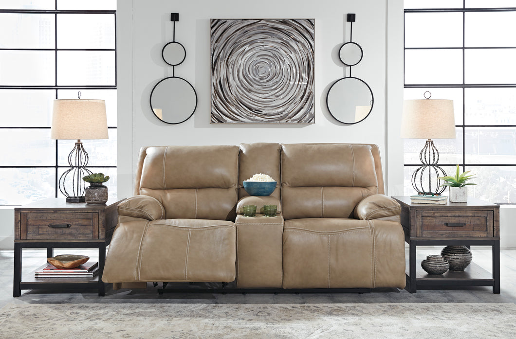 Ricmen Power Reclining Loveseat with Console PUTTY