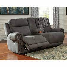 Austere Reclining Loveseat with Console